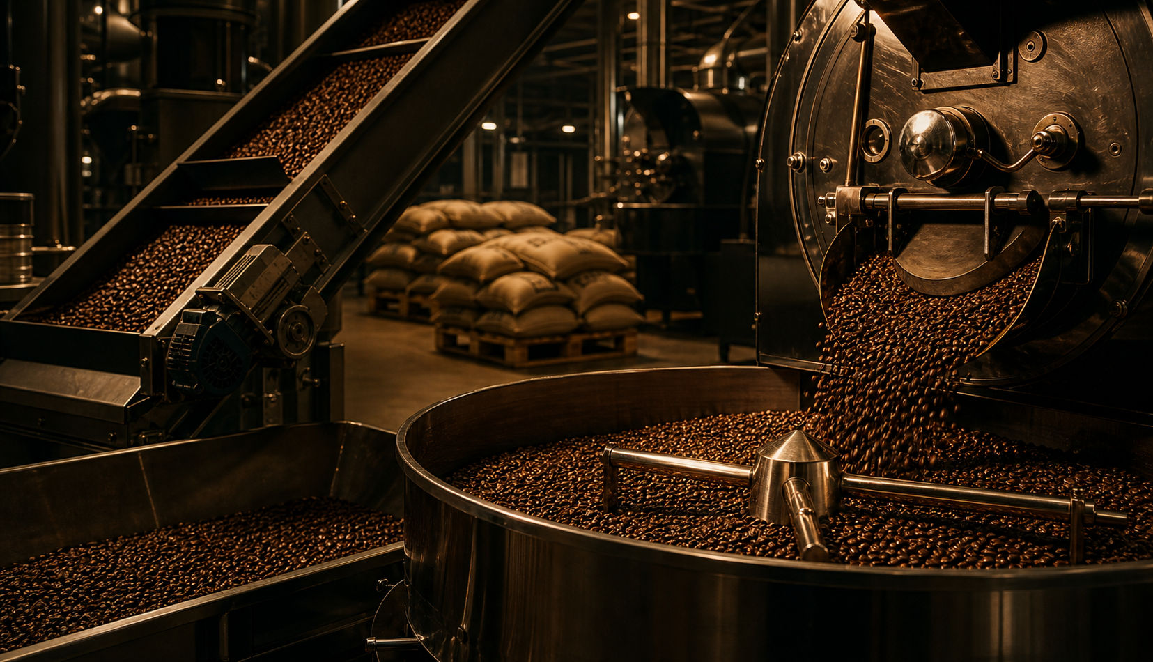 Coffee roasting and processing facility