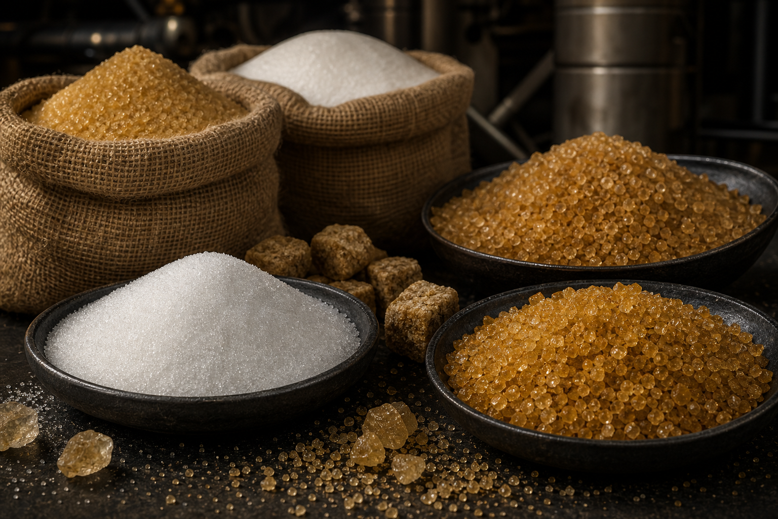 Refined and raw sugar product profiles